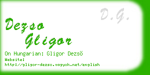 dezso gligor business card