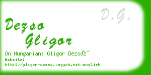 dezso gligor business card